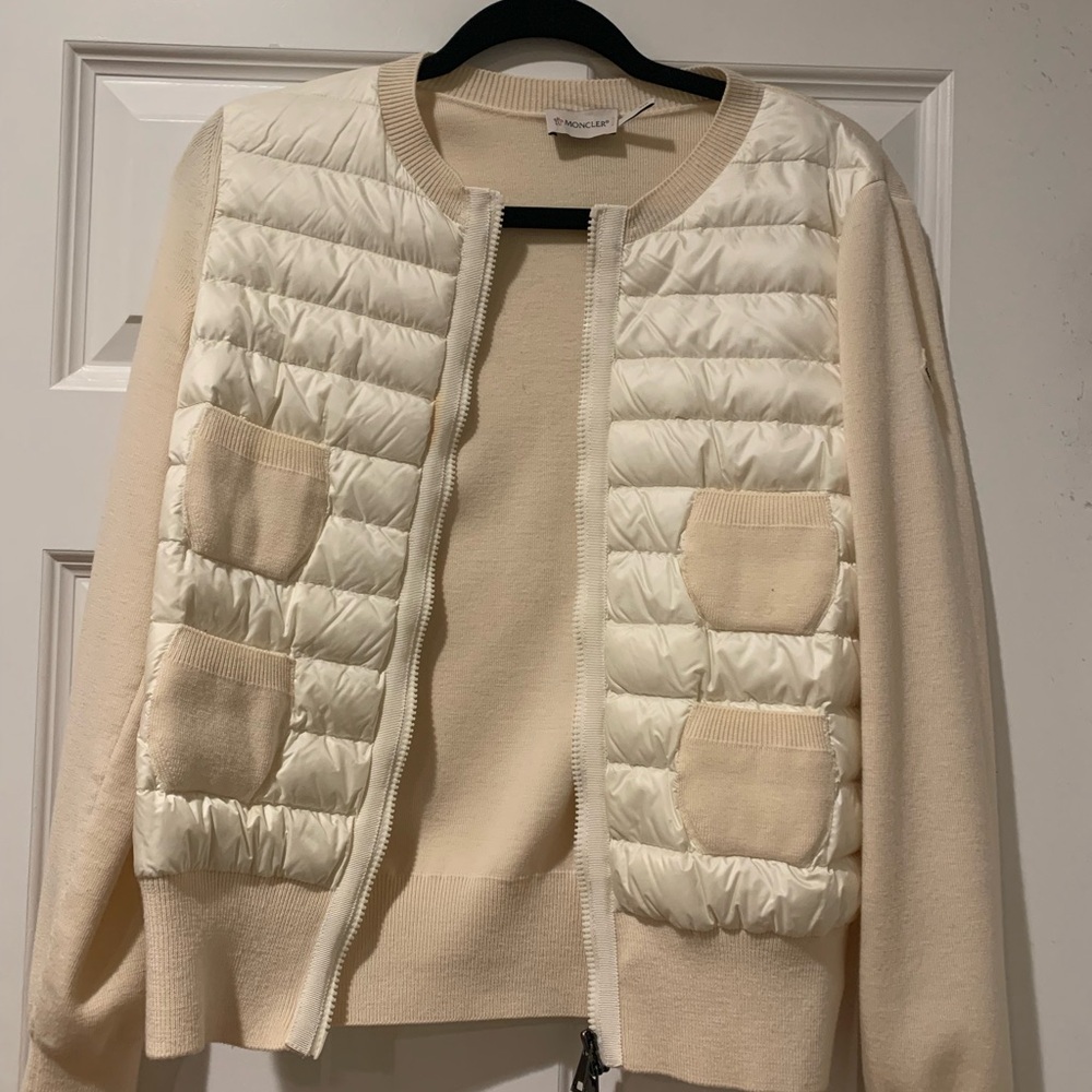 Moncler down wool cardingan